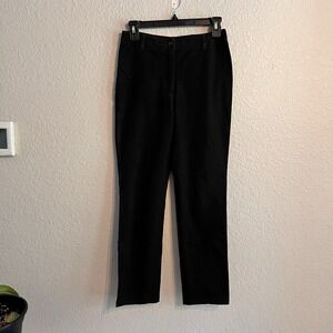 Lauren Ralph Lauren Flat Front Black Straight Leg Black‎ Dress Trousers Size 4P
